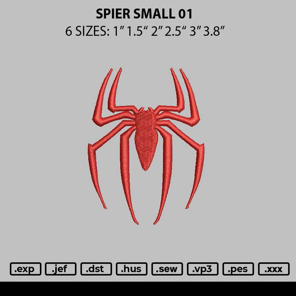 Spider Small 01 Embroidery File 6 sizes
