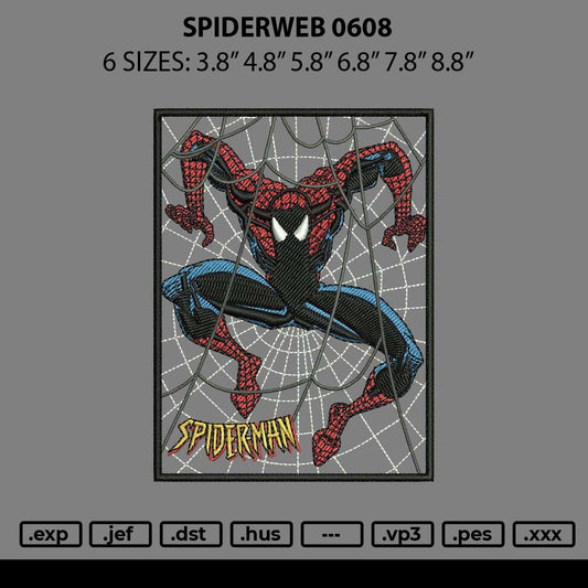 Spiderweb 0608 Embroidery File 6 sizes