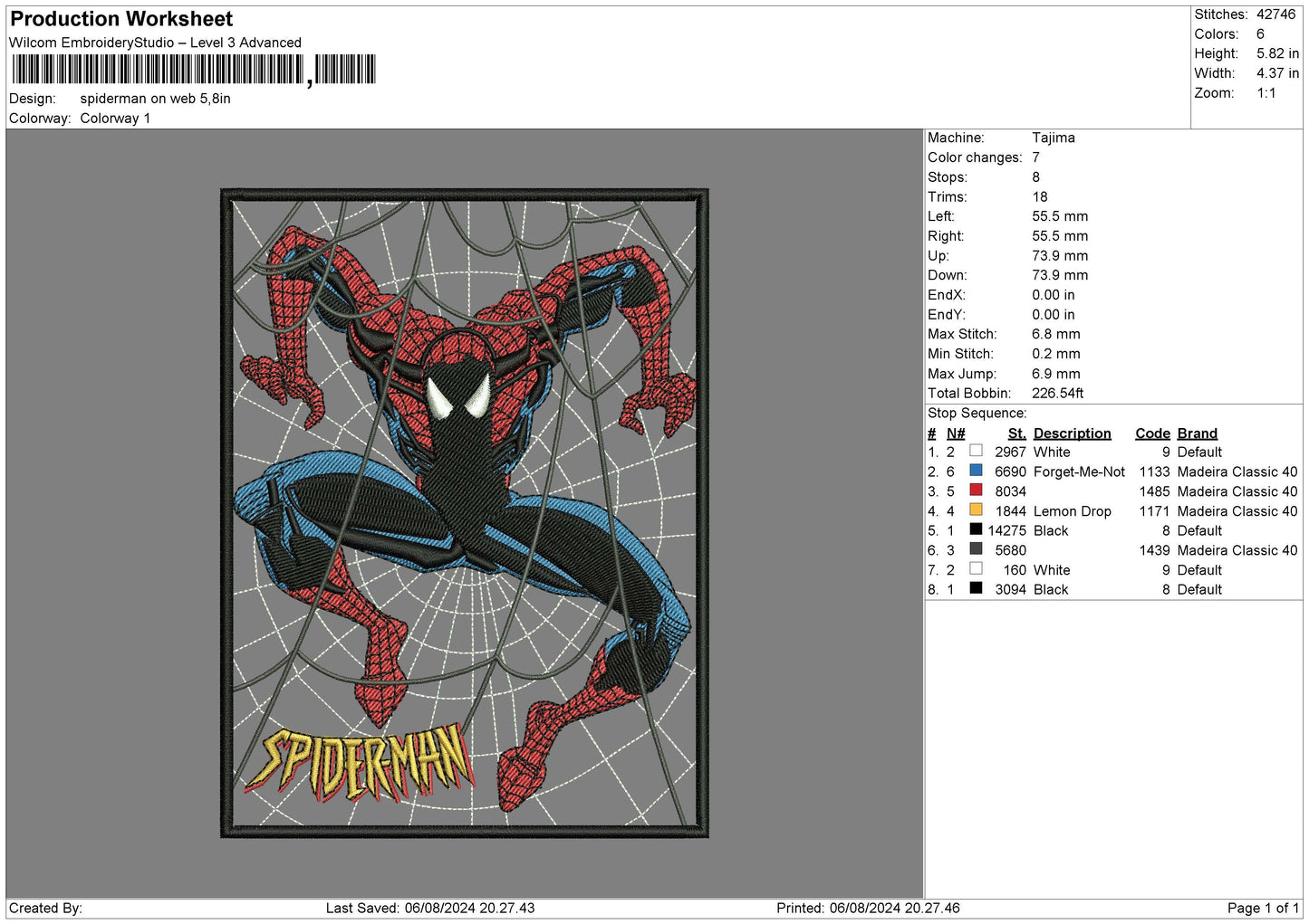 Spiderweb 0608 Embroidery File 6 sizes