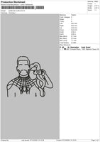 Spider Outline Embroidery File 6 sizes