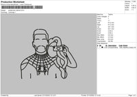 Spider Outline Embroidery File 6 sizes