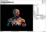Spider Color Embroidery File 6 sizes