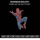 Spiderman Realistic Embroidery File 5 sizes