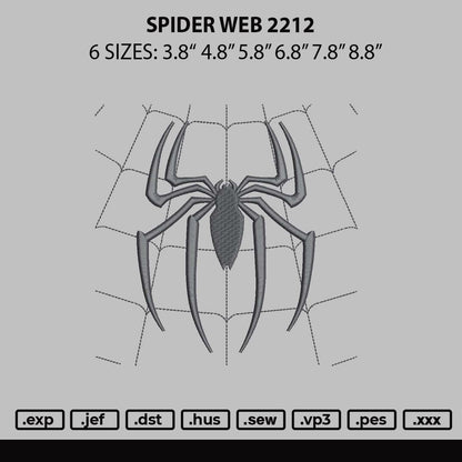 Spider Web 2212 Embroidery File 6 sizes