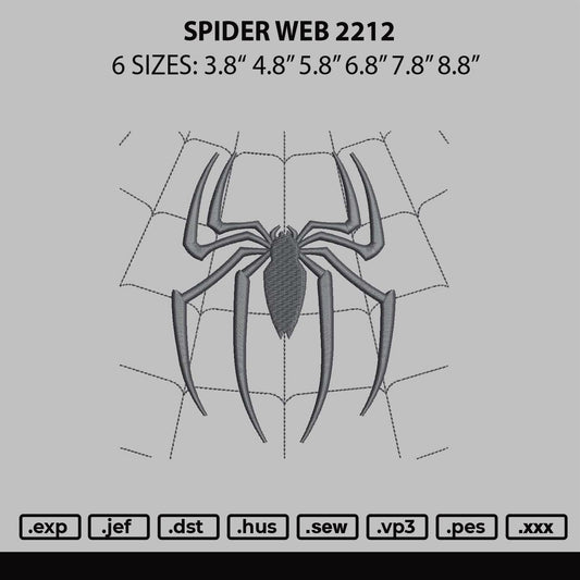 Spider Web 2212 Embroidery File 6 sizes