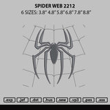 Spider Web 2212 Embroidery File 6 sizes