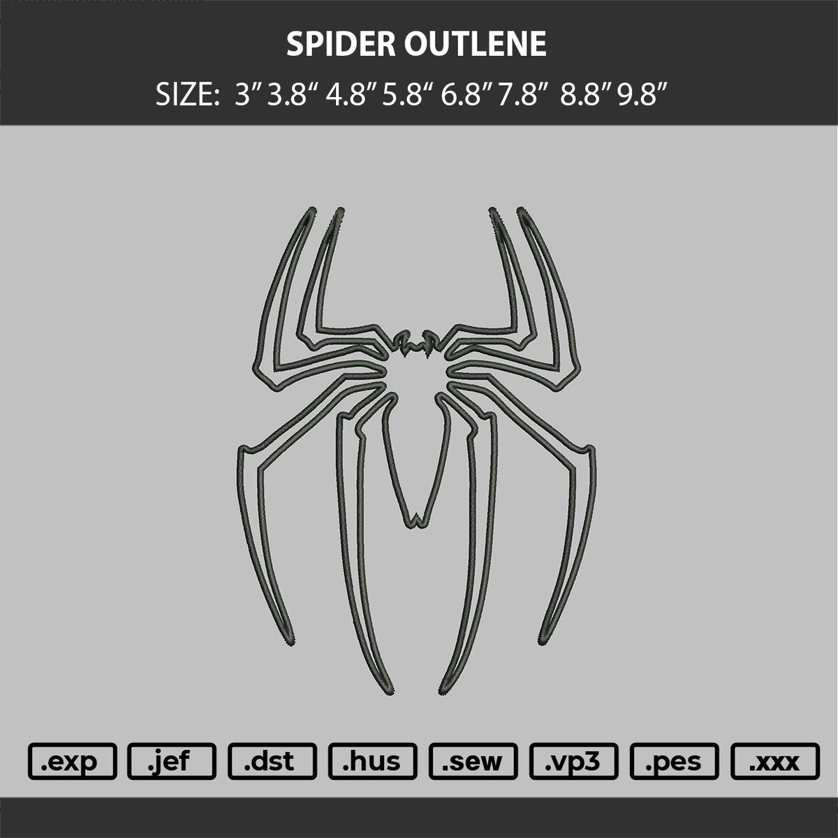 Spider Spider Embroidery Machine Design Files