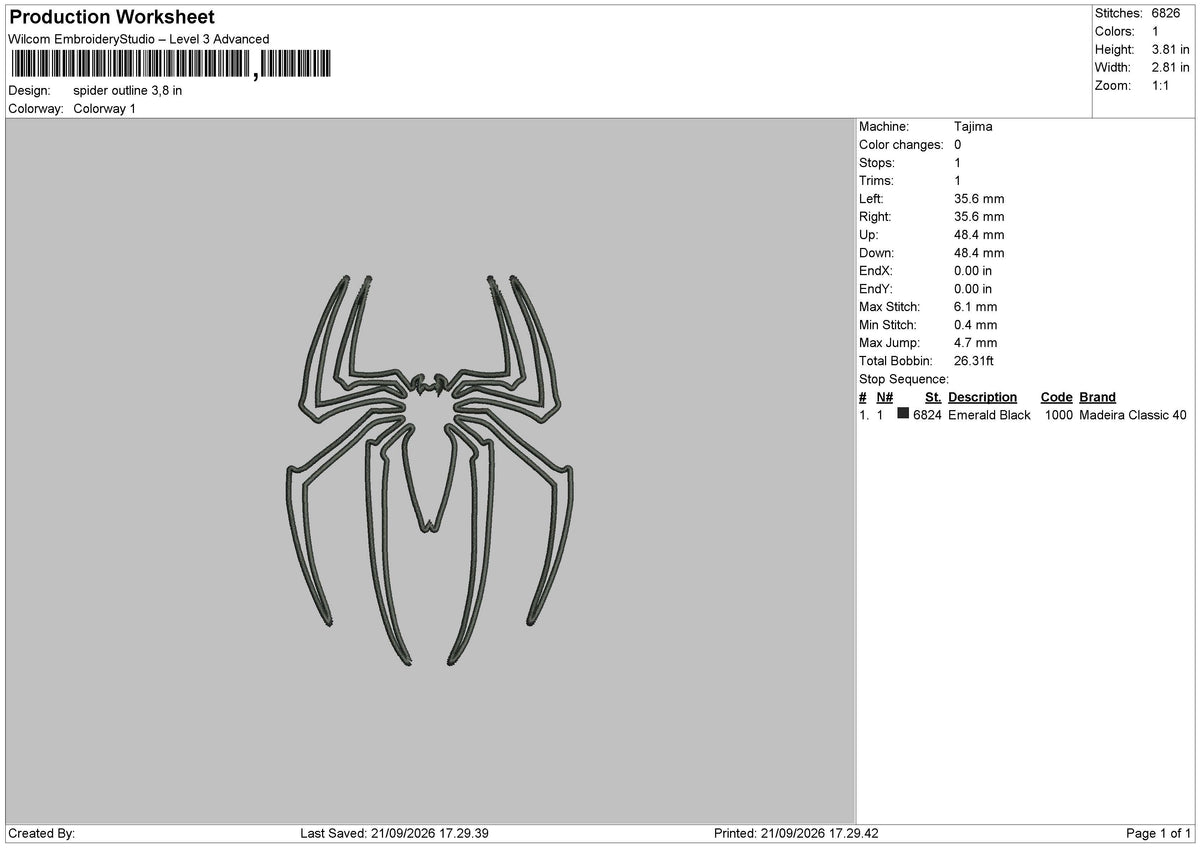 Spider Spider Embroidery Machine Design Files