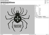 Spider Phantom Troupe Embroidery File 4 size