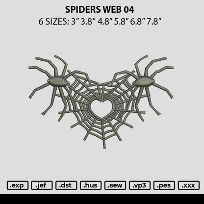 Spiders Web 04 Embroidery File 6 sizes
