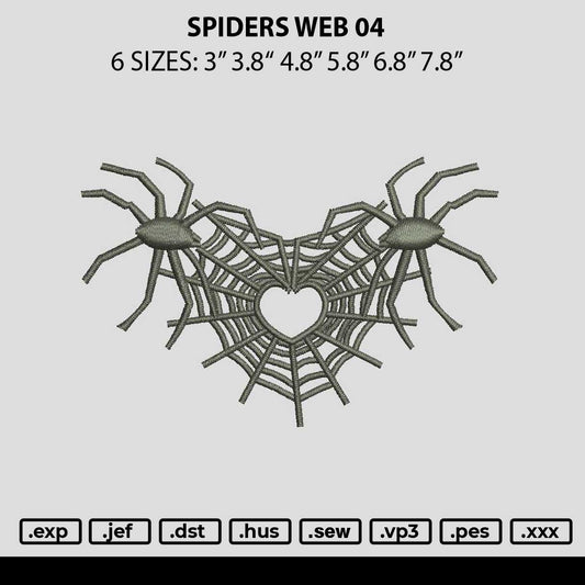 Spiders Web 04 Embroidery File 6 sizes
