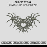 Spiders Web 04 Embroidery File 6 sizes