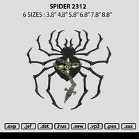 Spider 2312 Embroidery File 6 sizes