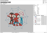 Spiders 1509 Embroidery File 6 sizes