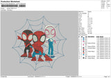 Spiders 1509 Embroidery File 6 sizes