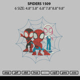 Spiders 1509 Embroidery File 6 sizes