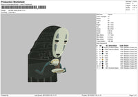 Spirited Away Ghost Embroidery File 4 size