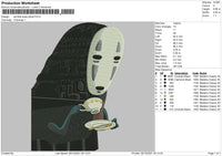 Spirited Away Ghost Embroidery File 4 size