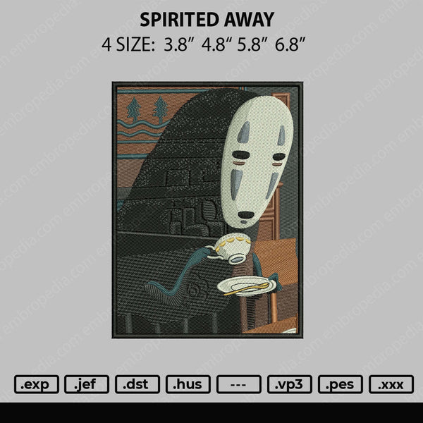 Spirited Away Embroidery File 4 size