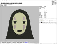 Spirited Away No Face Embroidery File 4 size