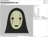 Spirited Away No Face Embroidery File 4 size