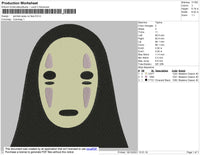 Spirited Away No Face Embroidery File 4 size