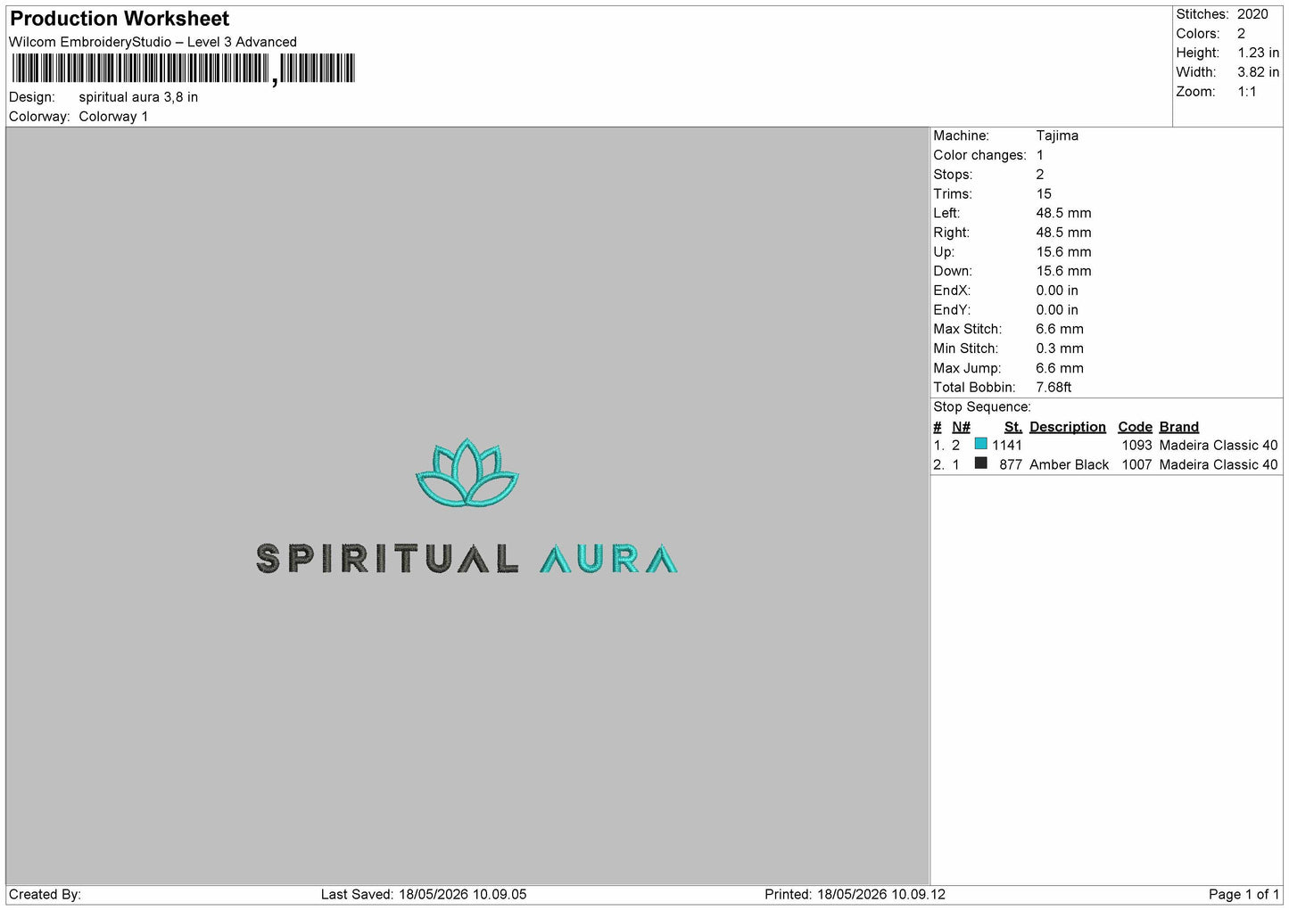 SPIRITUAL AURA Embroidery Machine Design File
