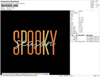 Spooky Text Embroidery File 4 size