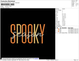 Spooky Text Embroidery File 4 size