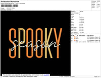 Spooky Text Embroidery File 4 size
