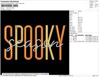 Spooky Text Embroidery File 4 size