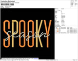 Spooky Text Embroidery File 4 size