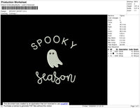 Spooky Ghost Embroidery File 5 size