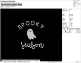 Spooky Ghost Embroidery File 5 size