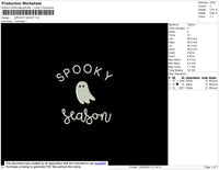 Spooky Ghost Embroidery File 5 size