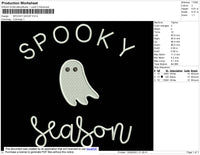 Spooky Ghost Embroidery File 5 size