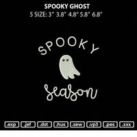 Spooky Ghost Embroidery File 5 size