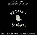 Spooky Ghost Embroidery File 5 size