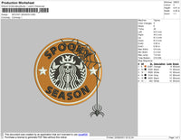 Spooky Season Embroidery File 4 size