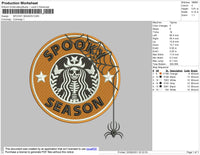 Spooky Season Embroidery File 4 size