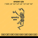 Spooky SZN Embroidery File 7 size