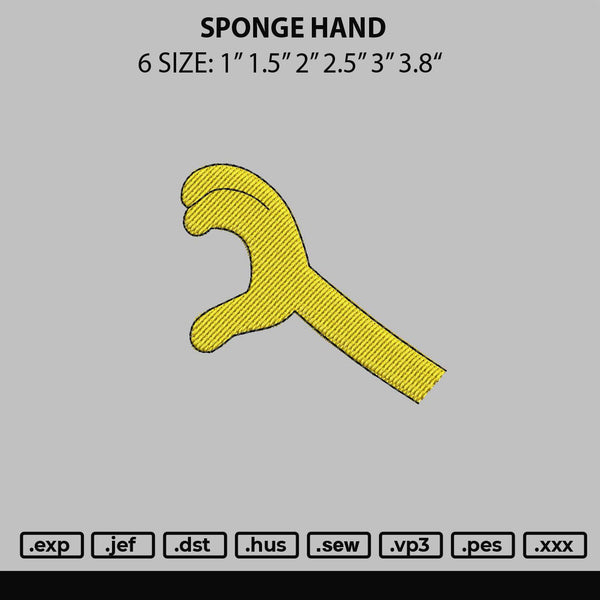 Sponge Hand Embroidery File 6 sizes