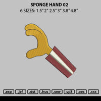 Sponge Hand 02 Embroidery File 6 sizes