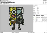 Spongebob Skeleton Emboidery File 6 sizes