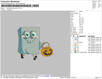 Spongebob Halloween V5 Embroidery File 4 size