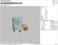 Spongebob Halloween V5 Embroidery File 4 size