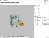 Spongebob Halloween V5 Embroidery File 4 size