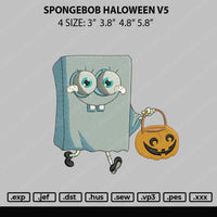 Spongebob Halloween V5 Embroidery File 4 size