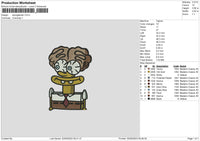 Spongebrain Embroidery File 6 sizes