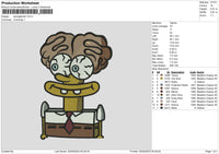 Spongebrain Embroidery File 6 sizes